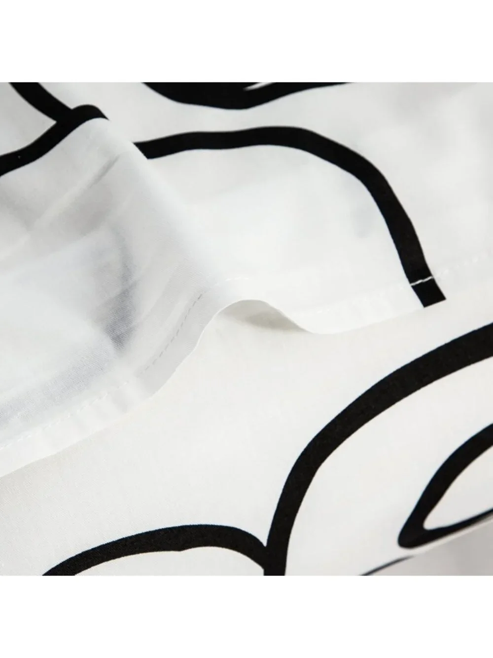 King Size Cotton Pillowcases Set of 2 - Soft Breathable Geometric Print Covers